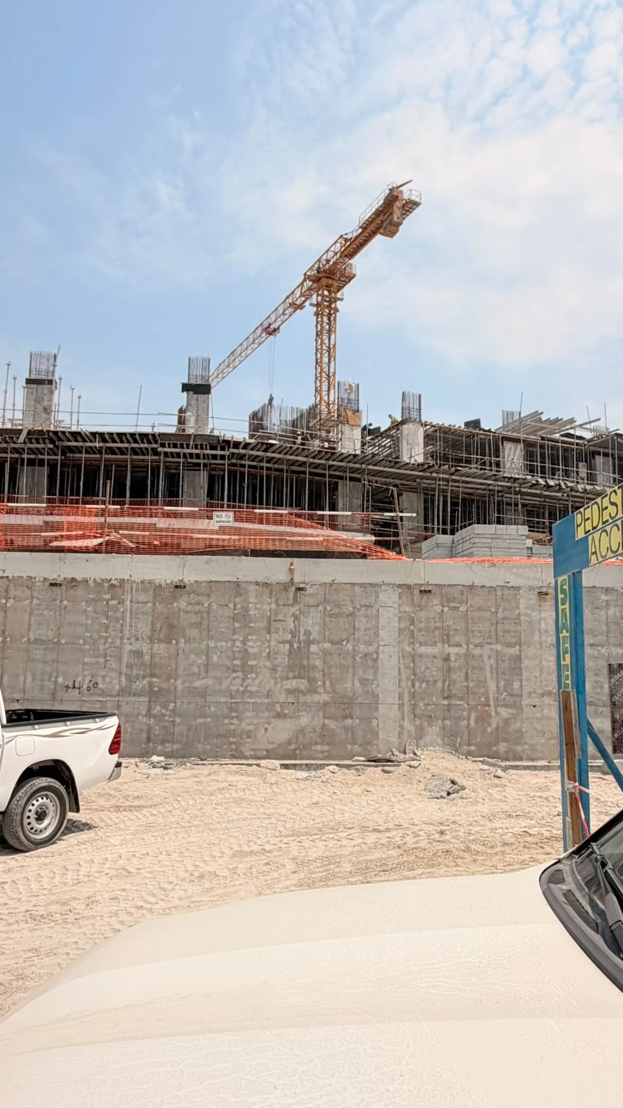 Client-supplied construction photograph accompanying Building Construction