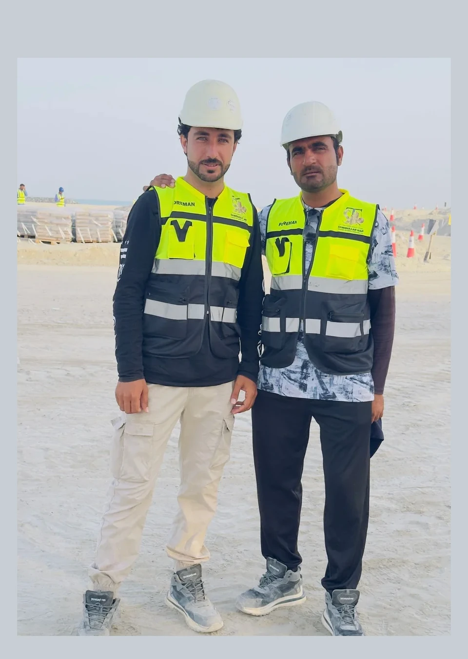 Supplied photo of site team